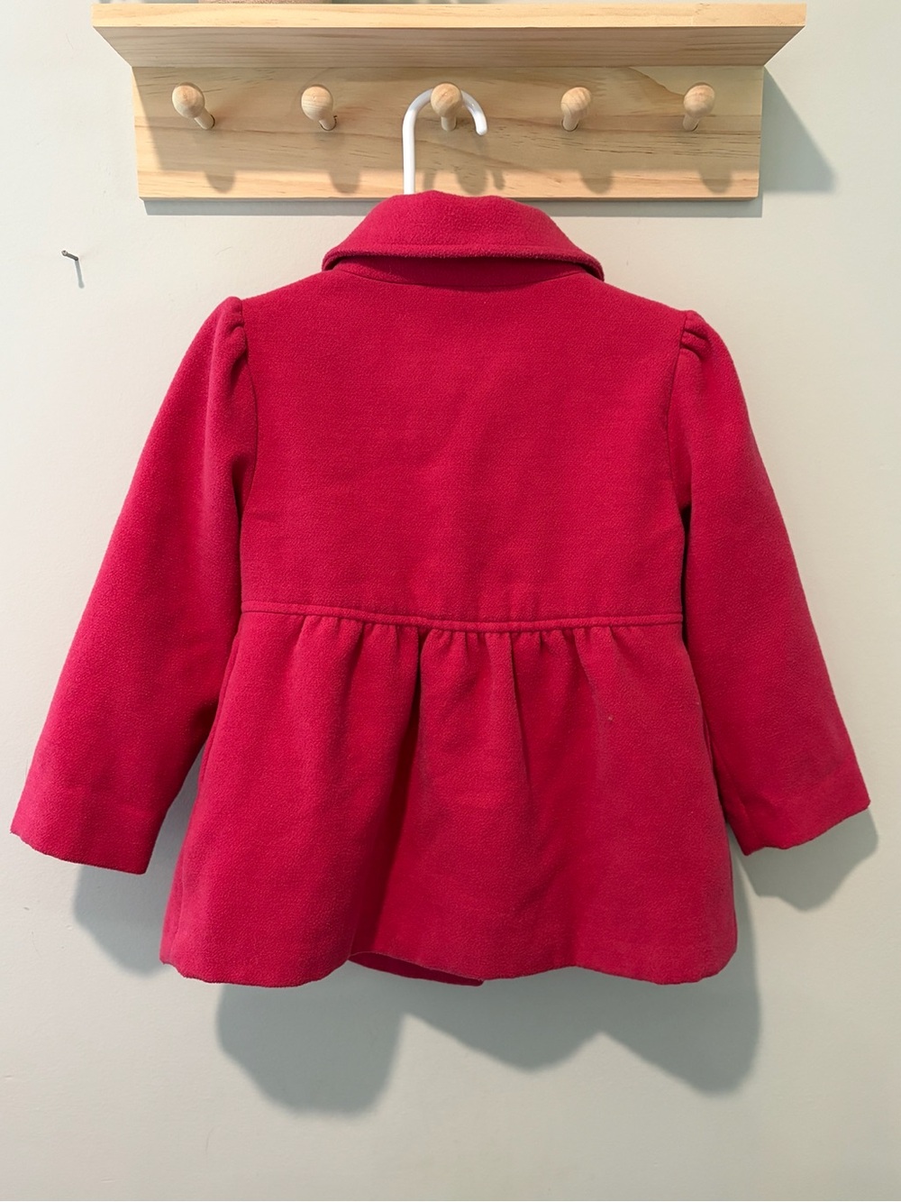 GAP Girls Bright Red Double-Breasted Peacoat - Picture 2 of 4
